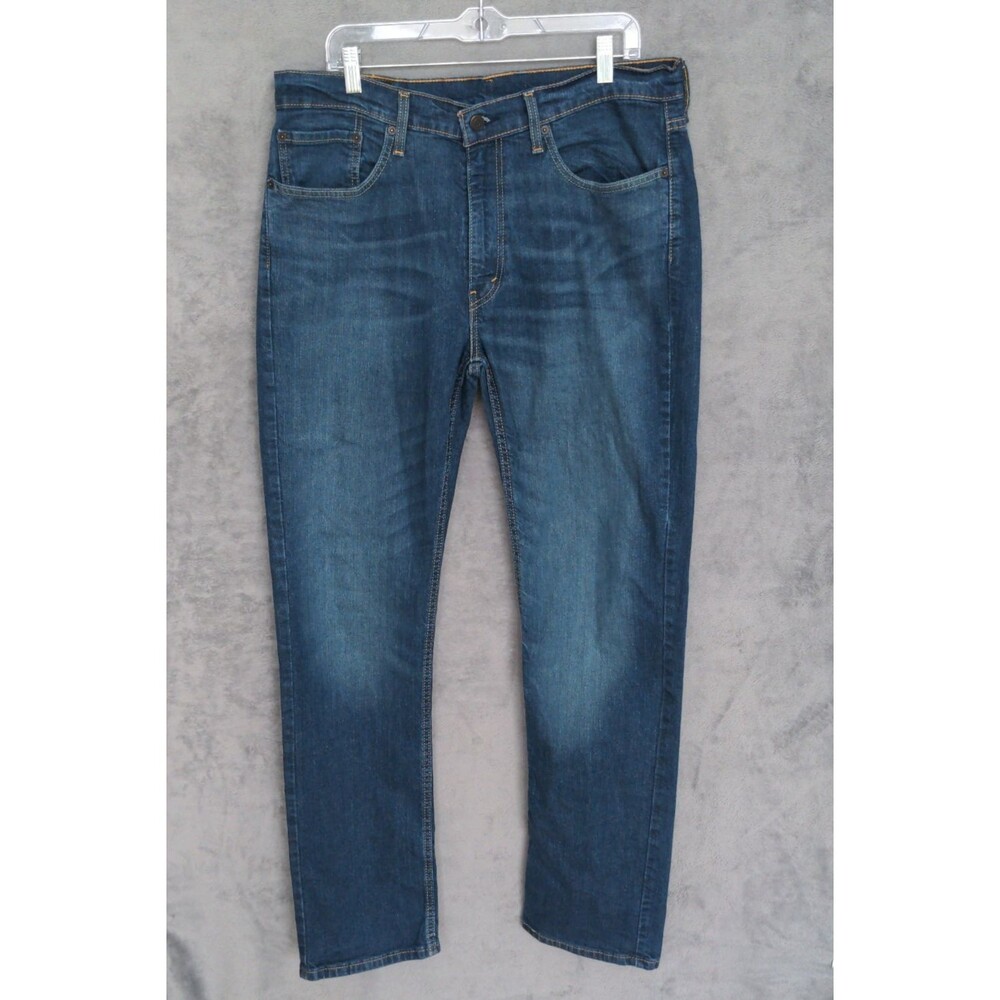 Levis 514 Jeans Mens 36x34 Blue Denim Classic Straight Medium Wash Stretch